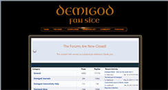 Desktop Screenshot of forums.demigodthegame.com